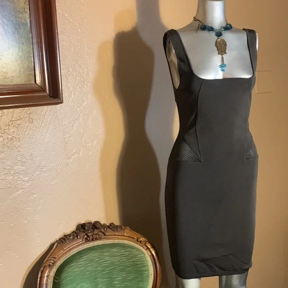 Zara Knit Gray Fitted Dress.  Sz M - Picture 4 of 6